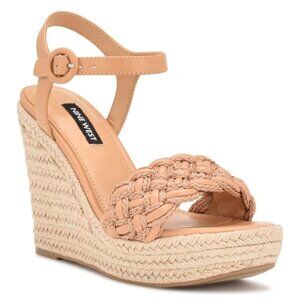 Nine West Womens Ankle Strap Warm Wedge Sandals